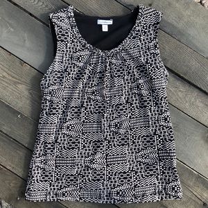 Classic Blouse Tank Top, black/cream